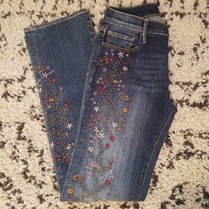 DRIFTWOOD KELLY BABY BOOT STRAWBERRY BLOSSOM EMBROIDERED JEANS